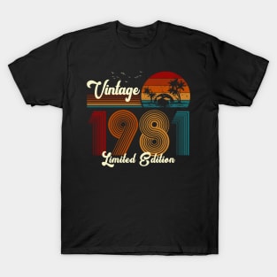 Vintage 1981 Shirt Limited Edition 39th Birthday Gift T-Shirt